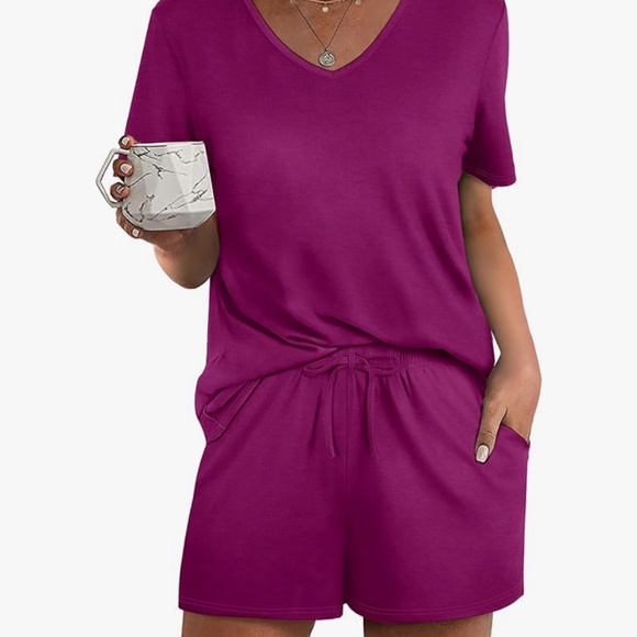 Plum short set - Picture 1 of 3